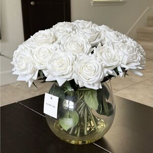 Roses in vase (faux flowers)